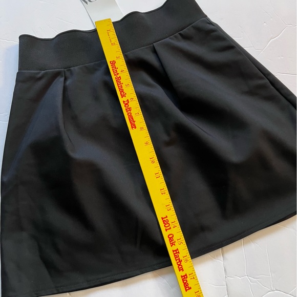 NWT Zara Mini Skirt with Shorts Size Small Elastic Waist Black - Picture 8 of 14